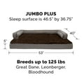 thumbnail image 3 of FurHaven Pet Products Plush & Decor Orthopedic Comfy Couch Pet Bed for Dogs & Cats - Diamond Brown, Jumbo Plus, 3 of 13