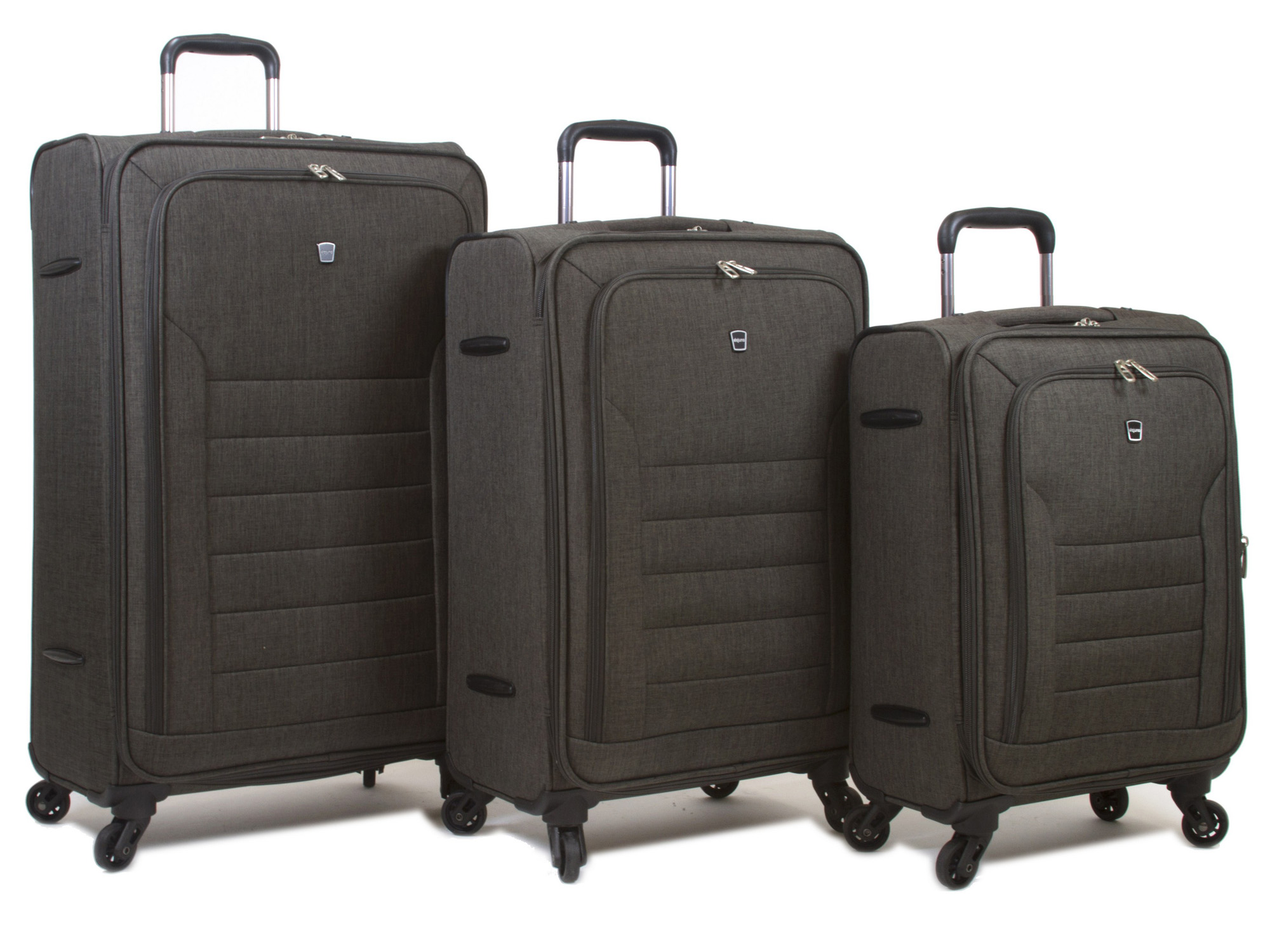 Dejuno Dejuno Noir Lightweight 3Piece Spinner Luggage Set with