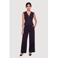 thumbnail image 2 of Women's Metallic Button Front Crepe Knit Waistcoat, 2 of 4