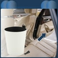 thumbnail image 2 of Unique Bargains Car Trash Can Hanging Front Rear Seats Faux Leather Trash Bin White 1 Pcs, 2 of 6