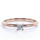 thumbnail image 1 of JeenMata Anillo Solitario para Mano Derecha con Moissanita de Corte Cojín de 1 Quilate y 4 Puntas con Certificación Chapado en Oro Rosa de 18 K sobre Plata, 1 of 6
