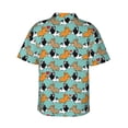 thumbnail image 3 of Balery Cute French Bulldog Print Men's Hawaiian Shirts Short Sleeve Beach Shirt Relaxed Fit Vacation Button Down Shirts-Large, 3 of 9