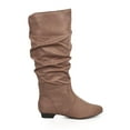 thumbnail image 2 of Soda DB17 Women Suede Knee High Round Toe Flat Slouch Boot, 2 of 5