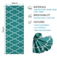 thumbnail image 2 of Teal Geometric Quatrefoil Pattern Hot Yoga Mat Towel Non Slip for Hot Yoga - Quick-Drying Yoga Mat Cover with 4 Corner Pockets with Travel Bag - Hot Yoga Towel Non Slip 70"x26", 2 of 6