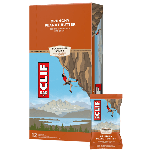 Barre énergétique Bar de CLIF au beurre d'arachide croquant 12x68g