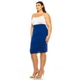 thumbnail image 5 of Women's Plus Size Solid Pencil Skirt with Banded Waist - Stretchy, 5 of 6