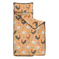 thumbnail image 2 of Rooster and Floral Yellow Pattern Teens Toddler Nap Mat with Pillow, Sleeping Mat Bag for Preschool Daycare 50"x20", 2 of 6