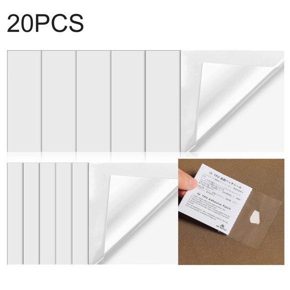 LEFU for TPU Pool Patch Repair Kit for Air Mattress Tent Canopy Floats Tubes Air Bed, Waterproof Heat-Resistant Adhesive Patches, Easy to Use, 20 Pcs, Transparent, 3x3 Inch