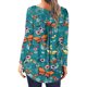 thumbnail image 5 of ICHUANYI Clearance Women Summer Fashion Casual Print Round Neck Loose Long Sleeve T-shirt Tops Blouse Pullover(Green, L) ICHUANYI WER2023081502868, 5 of 5
