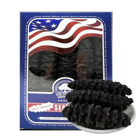 Dried Wild Sea Cucumber, Natural South American Sun Dried Sea Cucumber,16OZ Medium BOX