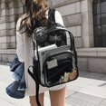 thumbnail image 6 of Large Clear PVC Backpack Heavy Duty See Through Backpack for Adults Work Travel, Insect Printed 12L, 6 of 8