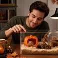 thumbnail image 4 of Fall Pumpkin Decor Glazed Ceramic Hamster Hideout, Cool Heavy-Duty Small Pet Shelter for Rabbit Mice Gerbil, Reptile & Amphibian Habitat Hideouts, 4 of 5