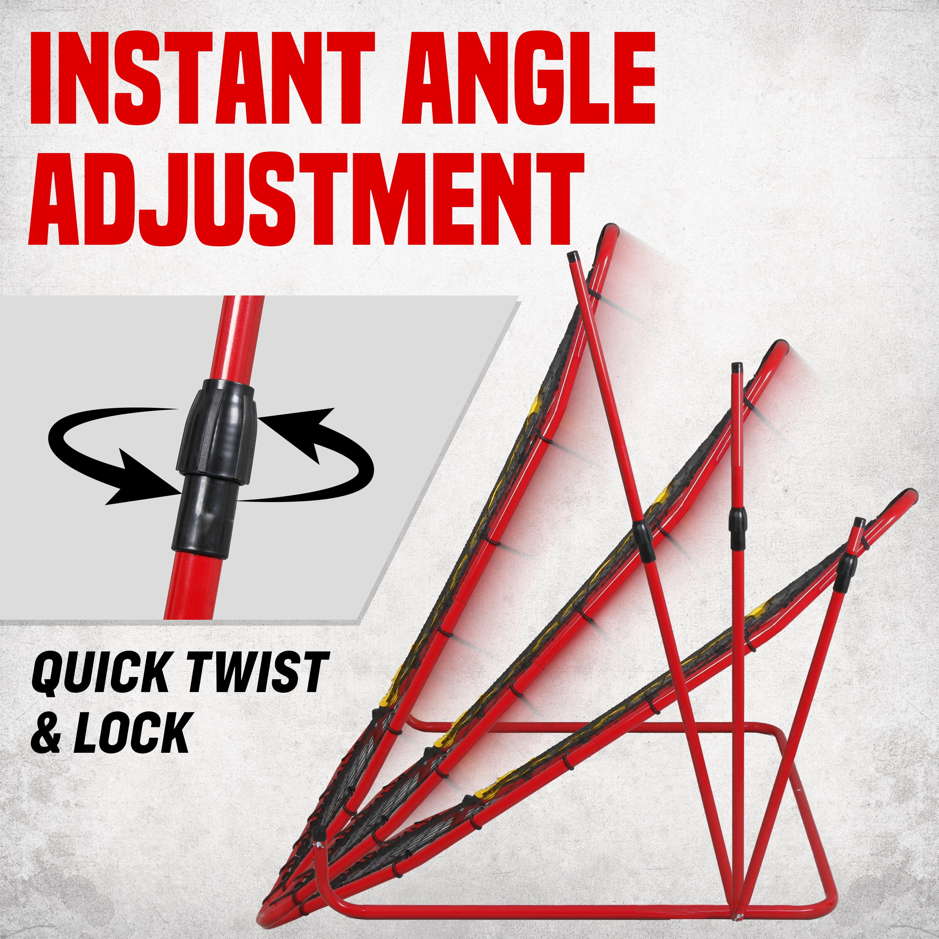 Baseball Pitchback Rebounder Net 5x4ft with Adjustable Angles for Grounders & Pop-Ups