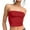 Wine, variant on Timegard Tube Tops for Women Cropped Sleeveless Strapless Tops Comfy Skinny Solid Color Casual Tank Tops
