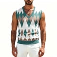 thumbnail image 5 of IROINNID Men's V-Neck Argyle Knit Sweater Vest Sleeveless Pullover Tank Top Casual Diamond Pattern Layering Essential for Business Office and Weekend Daily Wear, 5 of 6