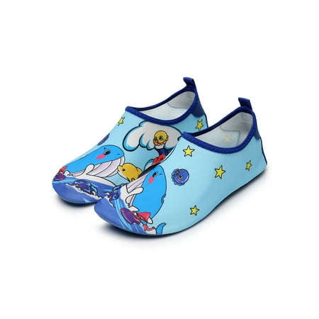 

Tenmix Girls Boys Swim Beach Shoe Barefoot Water Shoes Slip On Aqua Socks Quick Dry Flats Exercise Anti-Slip Breathable Sneakers Blue Whale 5.5-6