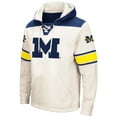 thumbnail image 2 of Men's Colosseum Cream Michigan Wolverines Big & Tall Hockey Lace-Up Pullover Hoodie, 2 of 3