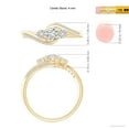 thumbnail image 5 of Angara Natural Diamond Three Stone Engagement Ring for Women in 14K Yellow Gold - April Birthstone Jewelry | Round Diamond Ring (Ring Size - 5.5), 5 of 9