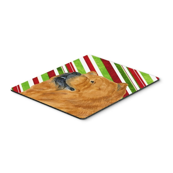 Carolines Treasures SS4571MP "Chow Chow Candy Cane Holiday Christmas Mouse Pad Hot Pad or Trivet" Large multicolor