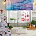 thumbnail image 5 of Marble Blue Purple Curtain Valances for Windows, Kitchen Valance Window Treatments Panel 2 Pack, Ombre Modern Abstract Art Ink Painting Rod Pocket Short Curtains for Bathroom Bedroom 60 x 18 Inch, 5 of 8