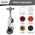 thumbnail image 3 of 13" Heavy-duty Multi-Functional Floor Buffer Polisher Machine with a Set of 3 Scouring Pads, 3 of 5