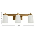 thumbnail image 2 of Robert Stevenson Lighting Robert Stevenson Lighting Sullivan Park - Frosted Glass and Metal 3-Light Vanity Light, Brushed Gold, 2 of 6