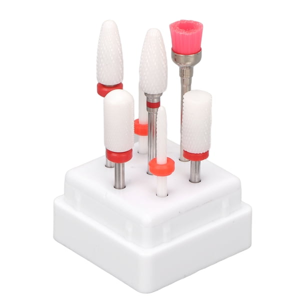 Juego De Cabezales De Pulido De Uñas, Caja De Cabezal De Pulido De Uñas De 7 Agujeros Con Caja De Almacenamiento Para Salón Anggrek No