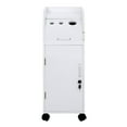 thumbnail image 4 of Tcbosik Mobile Salon Cart with Locking Cabinet & Sliding Side Tray – Hair Stylist Rolling Storage Trolley with Tool Holders & 4 Removable ABS Drawers, White, 4 of 10