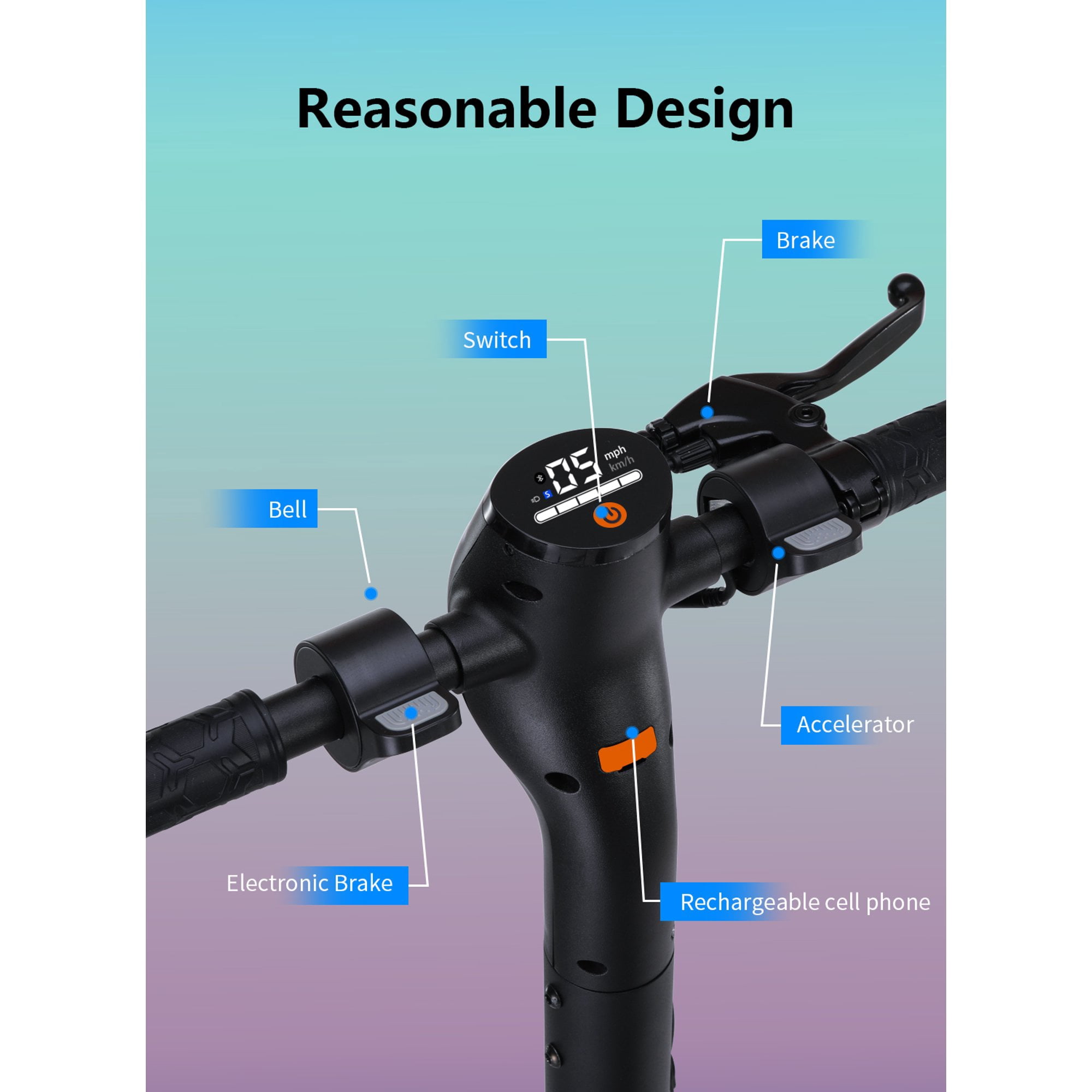 MICROGO M5 PRO Electric Scooter, 500W Motor 10.4 Ah Battery Long Range for Adults, 10" Honeycomb Tires 19 Mph Top Speed Folding E Scooter Commuter