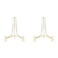 thumbnail image 1 of 2X Soporte ExhibicióN Dorado, Soporte para Manualidades, Soporte para Libros, Pedestal para Fotos, para Platos, Estante para Platos, Caballete, DecoracióN Almacenamiento-15Cm, 1 of 5