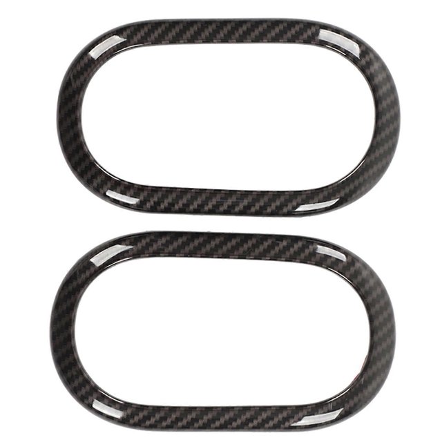 2pcs Carbon Fiber Style Interior Door Handle Bezel Trim Replacement for Smart Fortwo C453 A453 W453 Facelift 2015?2020
