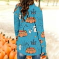 thumbnail image 7 of IYYVV Halloween Cardigan Pumpkin Goast Witch 2026 Halloween Sweaters for Women Long Sleeve Oversized Cardigan Blue L, 7 of 7