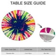thumbnail image 6 of Colorful Paint Burst Pattern Round Fitted Tablecloth with Elastic Edge,Dining Table Cover Waterproof,Outdoor Round Tablecloth for Camping,Dining,Indoor and Outdoor, 6 of 7