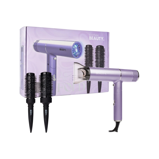 Secador de cabello Cortex Beauty AirFold iónico plegable con accesorios incluidos