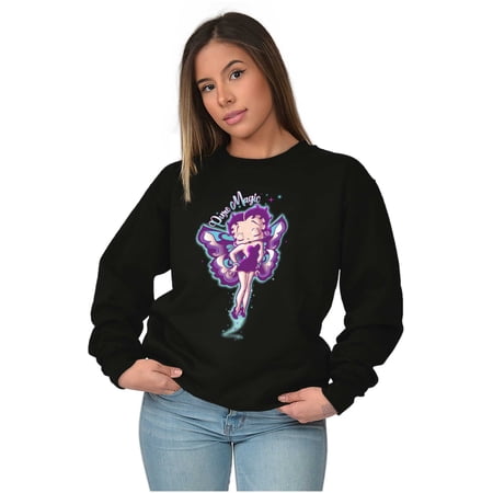 Betty Boop Pixie Magic Fairy Wings Women Plus Size Sweatshirt Brisco Brands 4X