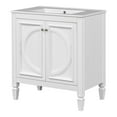 thumbnail image 4 of GDF Studio Vintage 30" Bathroom Vanity with Ceramic Sink, Soft-Close Door, and Ample Storage, White, 4 of 21