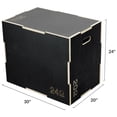 thumbnail image 2 of Fitvids 30" x 24" x 20" Wooden Plyometric Box Non-Slip Jump Platform, Black, 2 of 5
