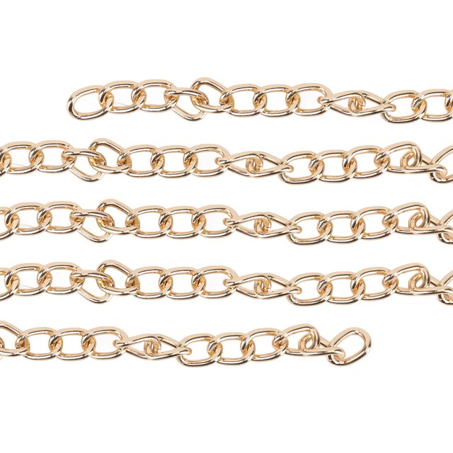 Eslabón De Cadena, Eslabones Retorcidos Aspecto Elegante Cadena De Bordillo De 10 M Para La Fabricación De Joyas ANGGREK Oro