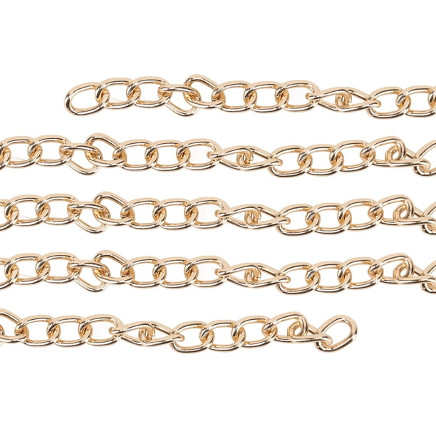 Eslabón De Cadena, Eslabones Retorcidos Aspecto Elegante Cadena De Bordillo De 10 M Para La Fabricación De Joyas ANGGREK Oro