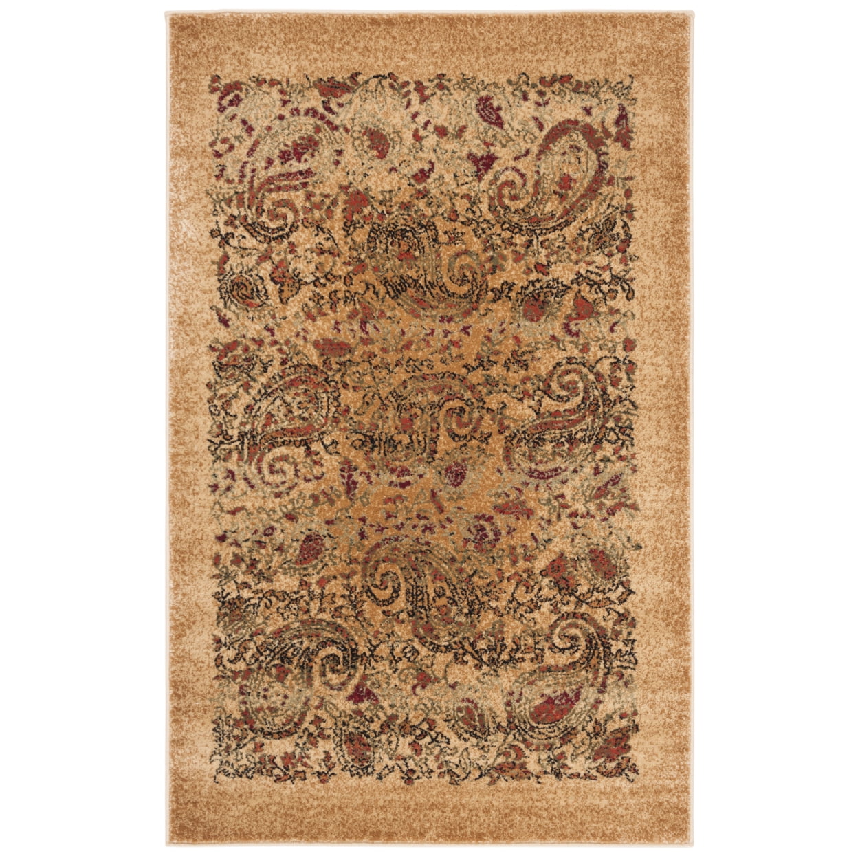 SAFAVIEH Lyndhurst Julia Traditional Floral Runner Rug, Beige/Multi, 2'3" x 22'