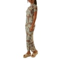 thumbnail image 4 of SAYOO , vestido ajustado largo estampado de verano para mujer, manga corta, estampado elegante, cuello redondo, fiesta, playa, vacaciones, ropa de calle SAYOO casual, 4 of 9
