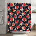 thumbnail image 5 of Honeii Red Rose Flower Print Shower Curtain 72x72in,Bathroom Curtain,Waterproof Fabric Shower Curtain Set with Hooks, 5 of 5