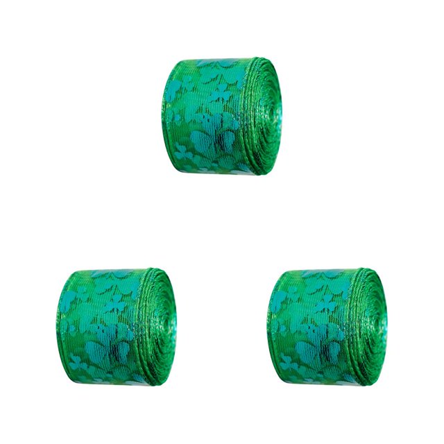 Cateissary Cintas para el Día de San Patricio, papel de regalo con purpurina de arpillera, cinta para manualidades, decoración para Festival Type1 NO1
