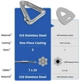 thumbnail image 6 of ColourTree Commercial-Grade Pro Ring Sun Shade Sail with Hardware Kit Winch Set - Heavy Duty Triangle UPF 50 + Beige Canopy, Reinforced Corners, 6 of 10