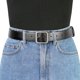 thumbnail image 4 of Mujeres Pin HebilCinturón Cinturón de cintuancsuave Vestidos casuales Pantalones vaqueros Negro, hebilplatea106cm/41.7", 4 of 4