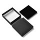 thumbnail image 2 of Square Cardboard Necklace Box Jewelry Storage Case with Velvet Sponge Inside for Necklaces Black 8.8x8.8x2.65cm, 2 of 3
