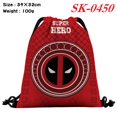 thumbnail image 2 of Marvel Deadpool Capitán América Thor Superman Bolsa De Lona De Dibujos Animados Para Hombres Y Mujeres Con Cordón Bolsillo Compras De Color Para Estudiantes huangjie unisex, 2 of 2