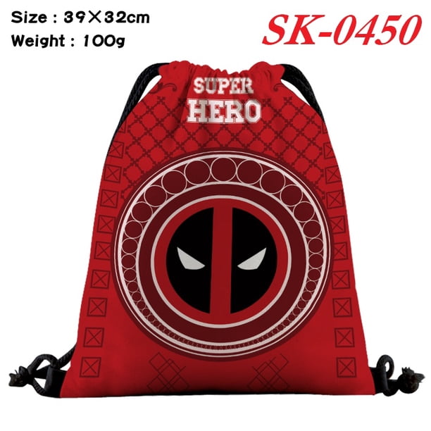 Marvel Deadpool Capitán América Thor Superman Bolsa De Lona De Dibujos Animados Para Hombres Y Mujeres Con Cordón Bolsillo Compras De Color Para Estudiantes huangjie unisex