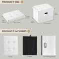 thumbnail image 3 of Storage Ottoman 17x13x13in Leather Rectangle Foot Rest Folding Bench Seat Organizer Entryway Furniture with Handles Lid White, 3 of 10
