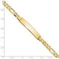 thumbnail image 3 of 14k Yellow Gold Bracelet ID Figaro 7 mm in Flat Link, 3 of 4